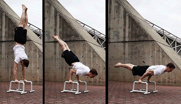 Handstand: The transition to the horizontal position